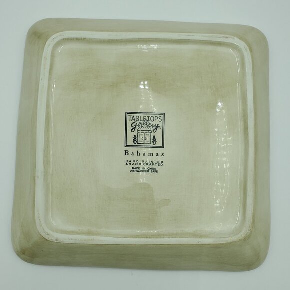 Tabletops Unlimited Bahamas Salad Plate Square Serving Lunch Display Plate - Picture 4 of 6